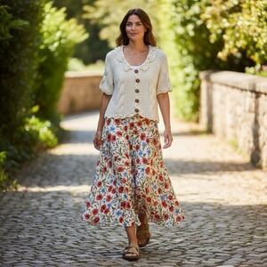 Pure Handknit Crochet Chunky Knit Scalloped Edge Ruffle Collar OS Cardigan